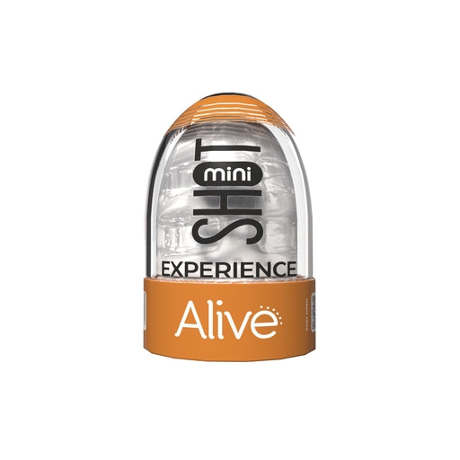 Alive Mini Shot Masturbator Transparent 8.5 cm Compact Waterproof TPE Sleeve