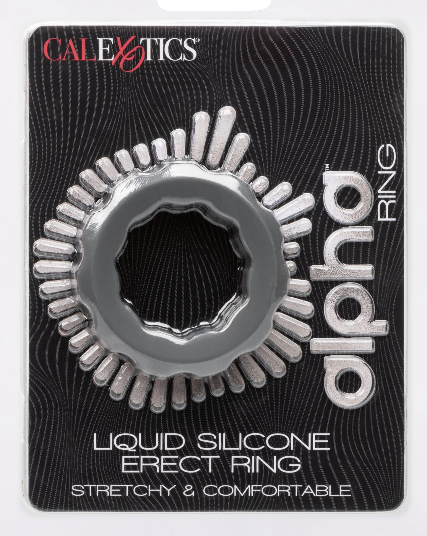 Alpha Liquid Silicone Erect Ring Stretchy Comfortable Gray Beaded Design