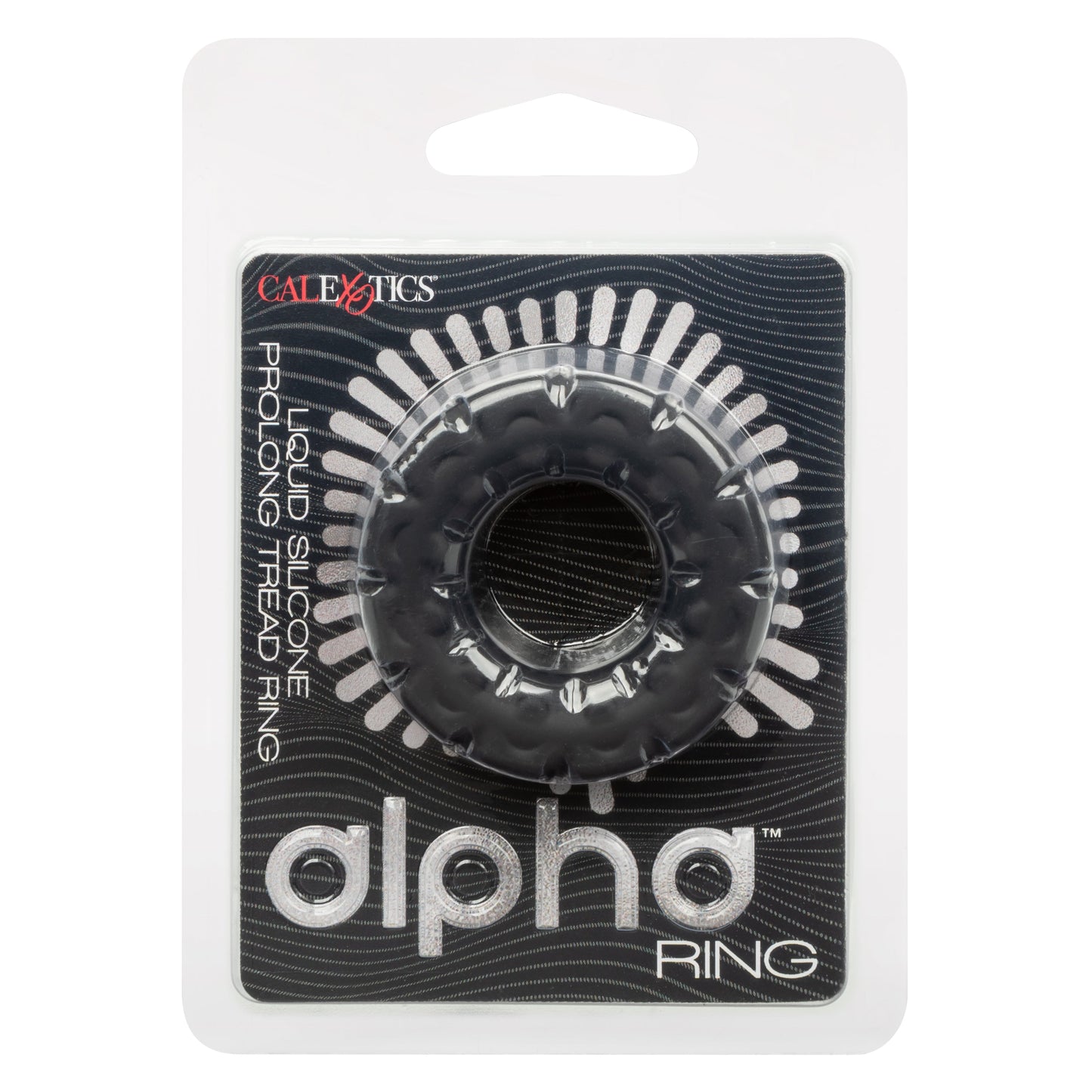 Alpha Liquid Silicone Prolong Tread Ring Black 1 Inch Diameter Stretchy Durable Waterproof