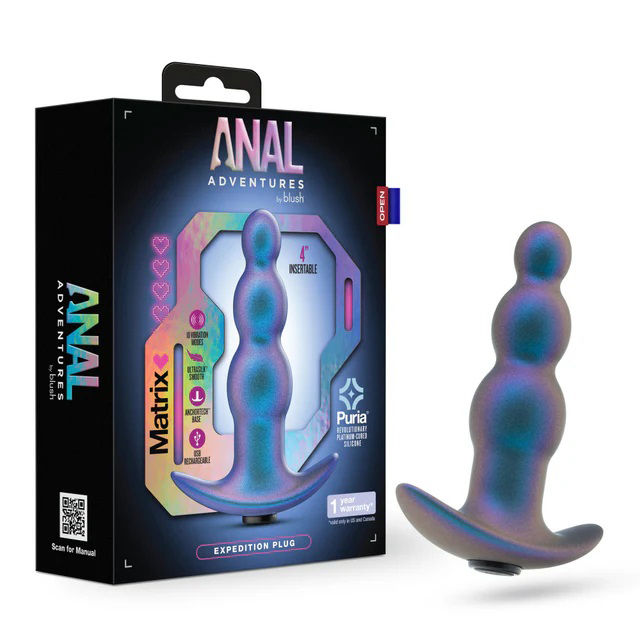 Anal Adventures Matrix Expedition Plug (Lunar Blue) – Beginner-Friendly Anal Trainer