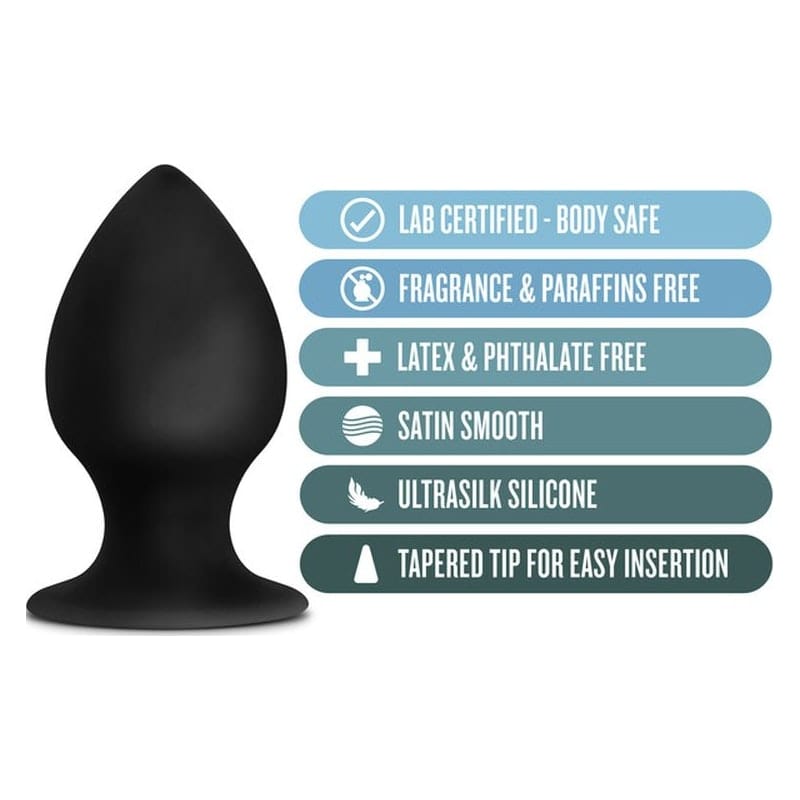 Anal Adventures Platinum Silicone Anal Stout Plug 3.75 Inch Large