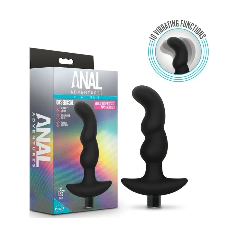 Anal Adventures Platinum Silicone Prostate Massager