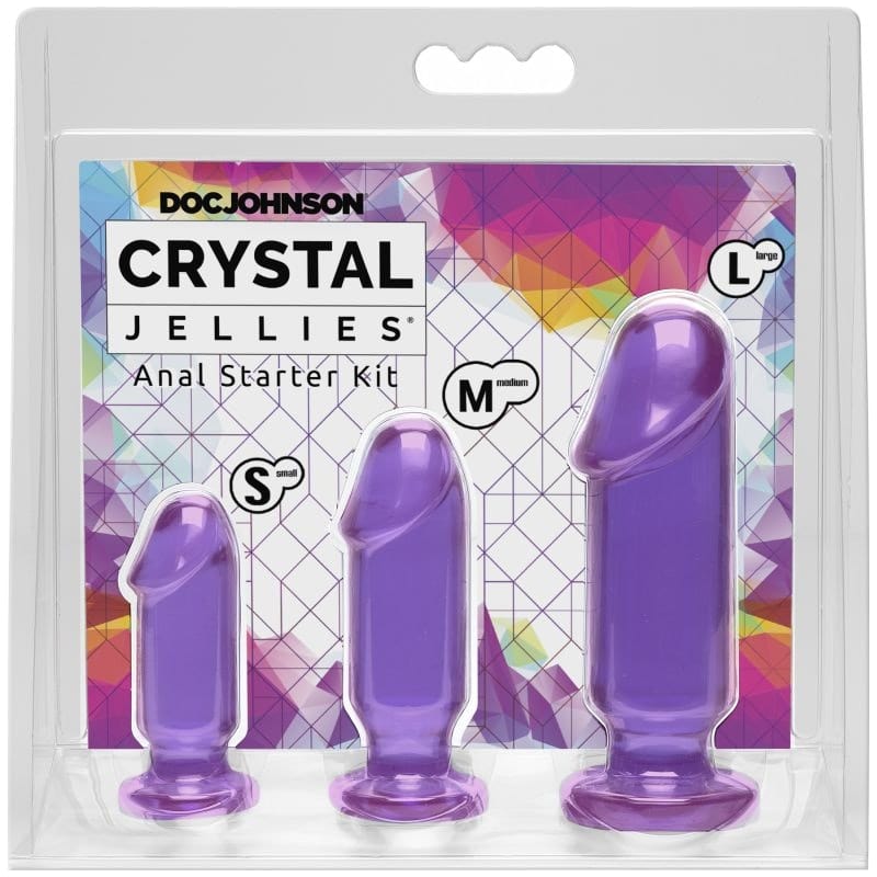 Anal Starter Kit Purple with Three Sizes for Beginners