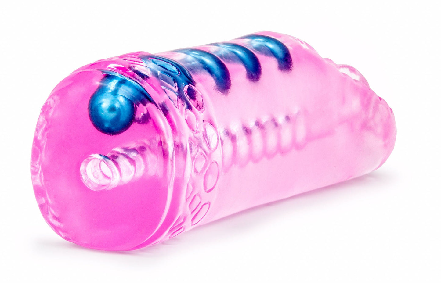 Sexy Pink Masturbator Sleeve with Soft Pleasure Pearls 5.5 Inch