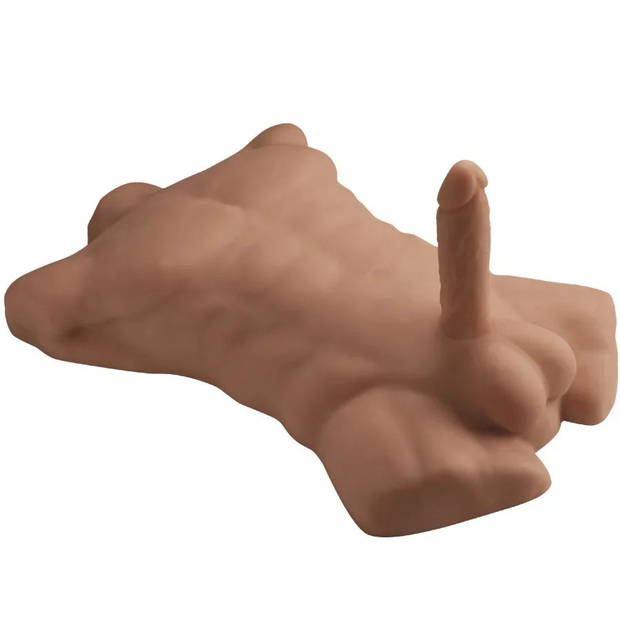 Silexd 7 Inch Apollo Torso and Dildo Liquid Silicone Caramel