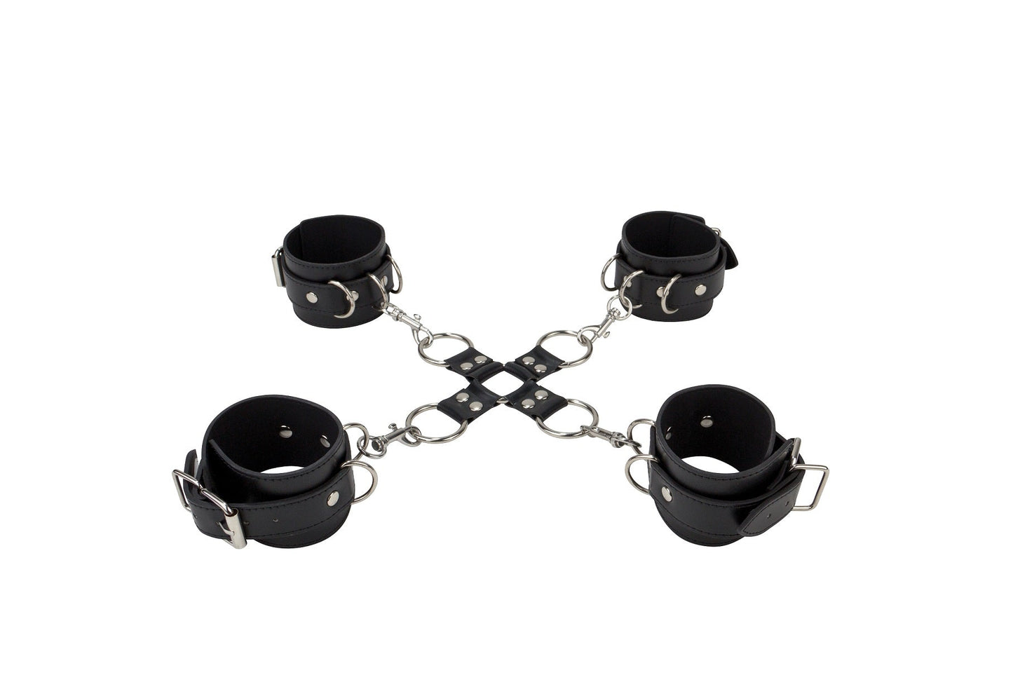 Shots Ouch Leather Hand and Leg Cuffs – Adjustable Leather Restraints