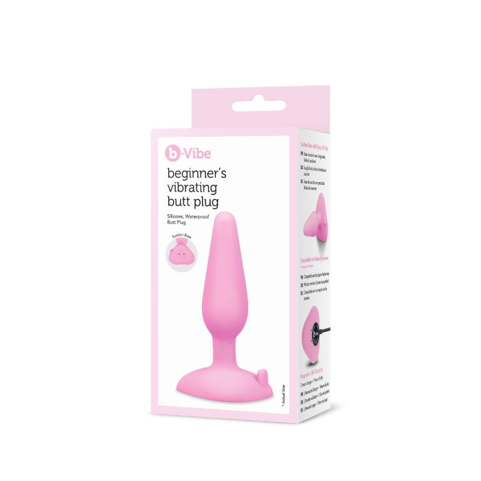 B-Vibe Beginner Vibrating Butt Plug with 4 Speeds and 6 Patterns for Anal Pleasure