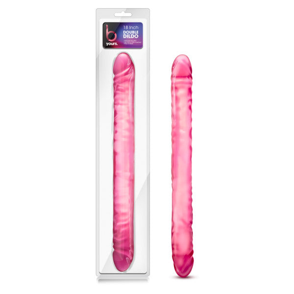 B Yours Double Dildo (Pink) 18 Inch – Shared Pleasure Double Dildo