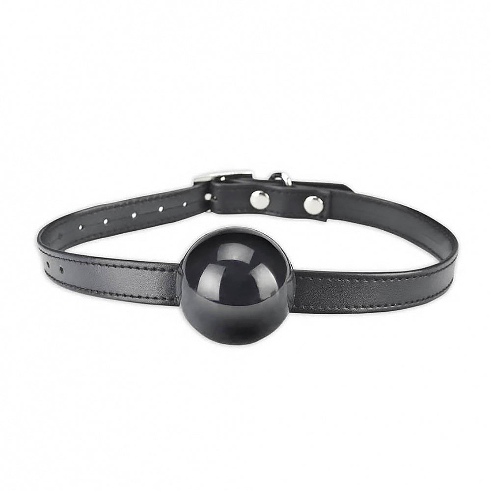 Lux Fetish Black Silicone Ball Gag Fully Adjustable Size