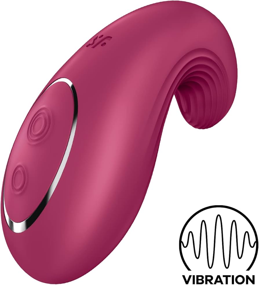 Satisfyer Dipping Delight Berry Lay-On Vibrator with 2 Powerful Motors and Flexible Tip