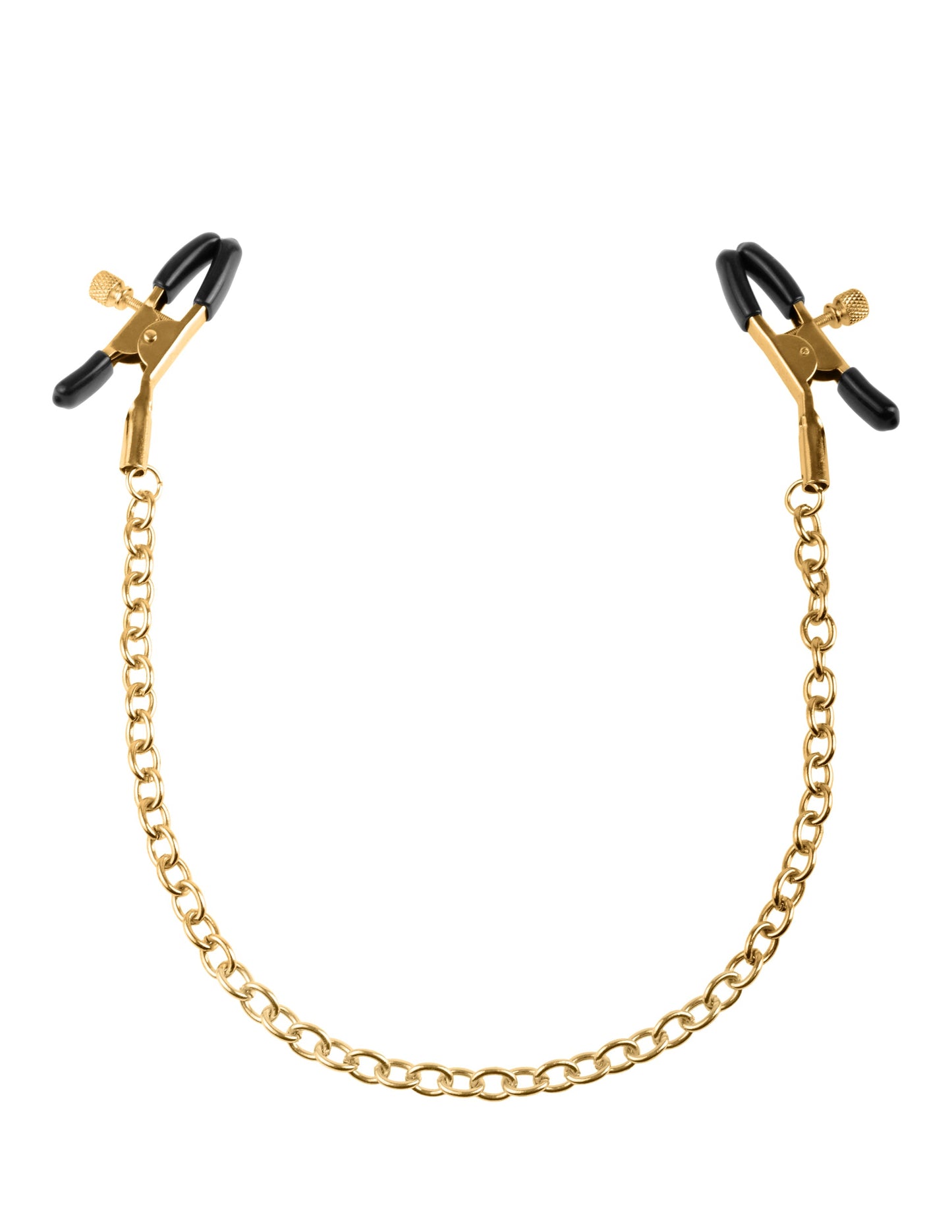 Fetish Fantasy Gold Chain Nipple Clamps - Adjustable Gold Clamps