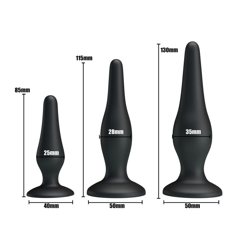 Party Up Jerry Butt Plug Set - Set of Three Sizes