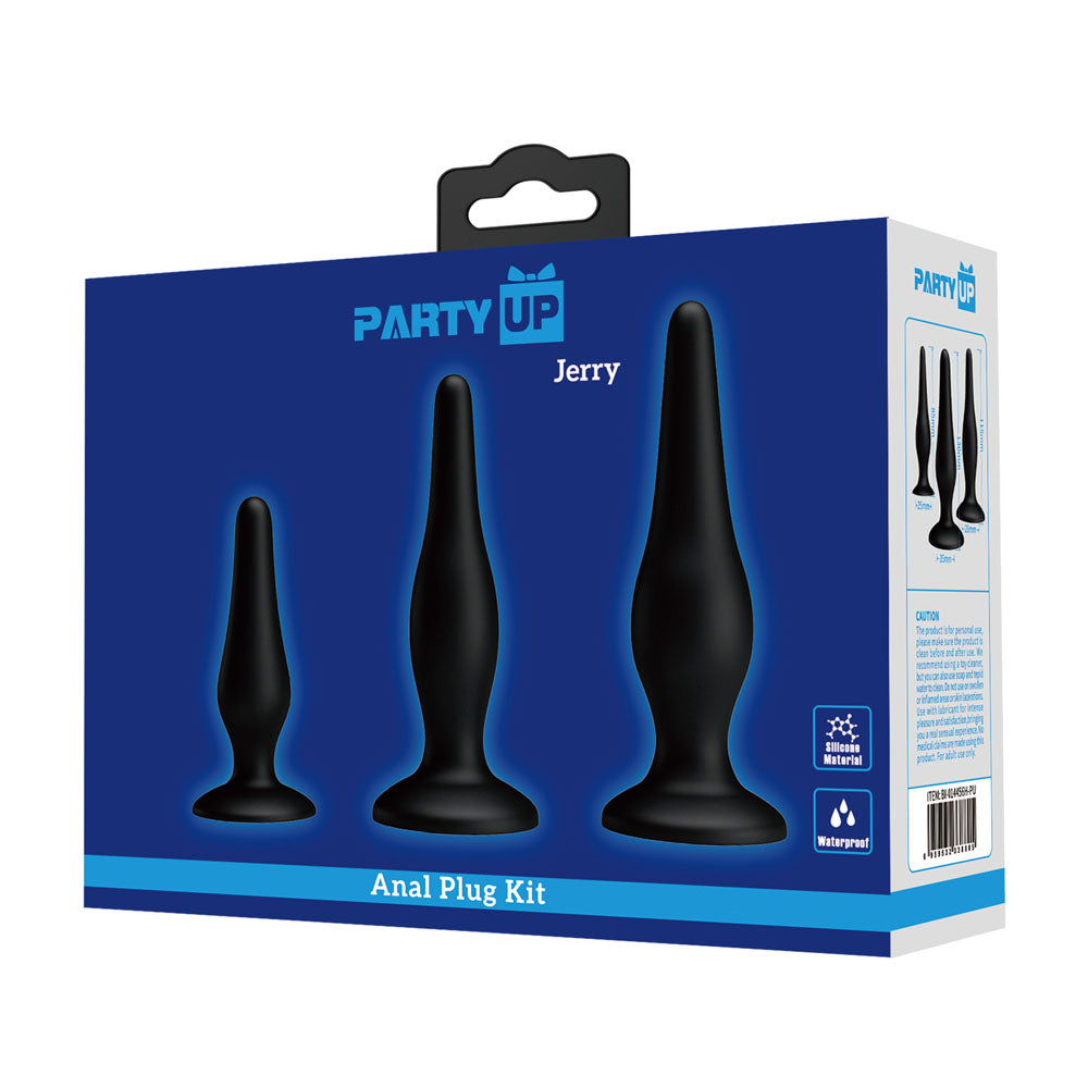 Party Up Jerry Butt Plug Set - Set of Three Sizes