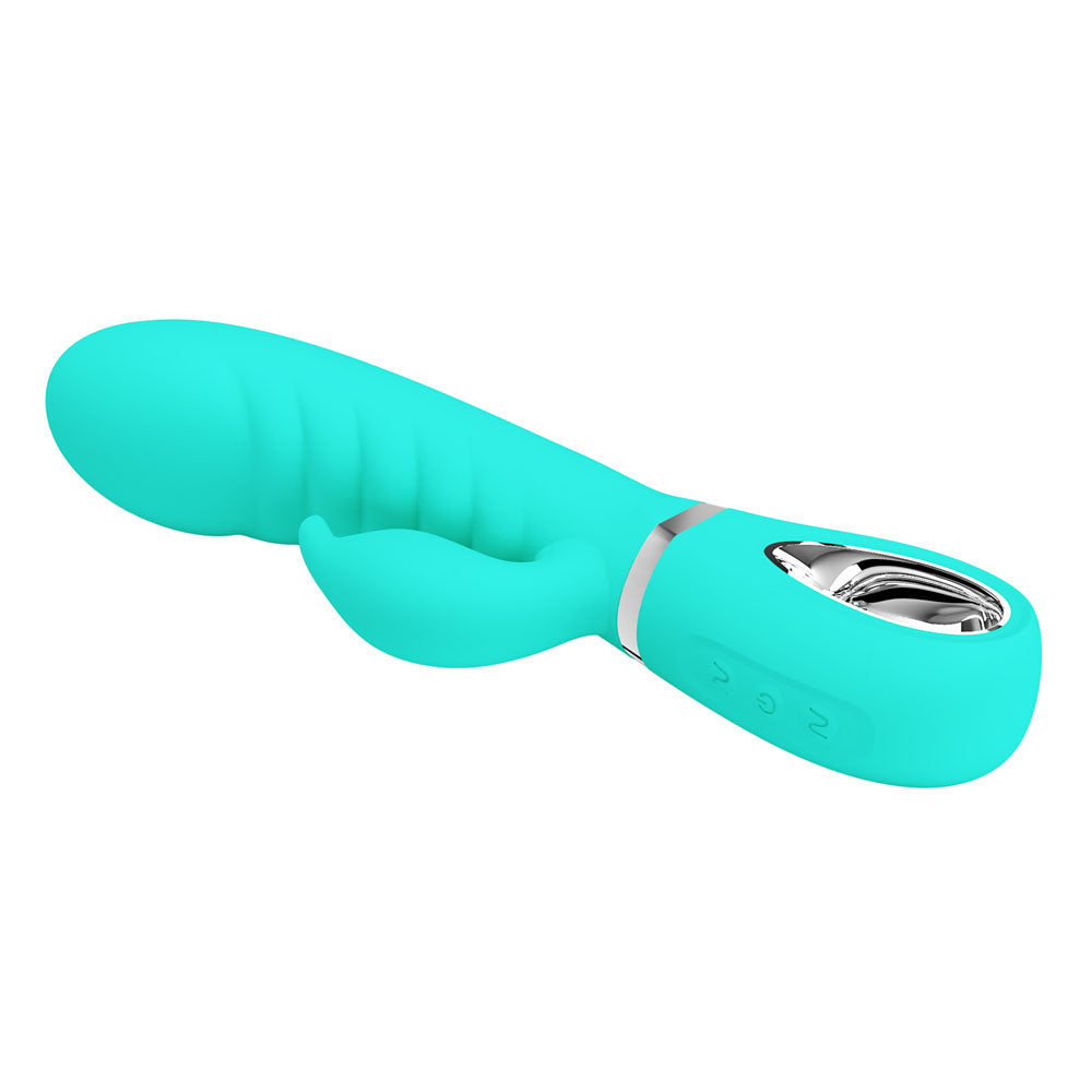Party Up Edward Rabbit Vibe Teal 20 cm Rabbit Vibrator