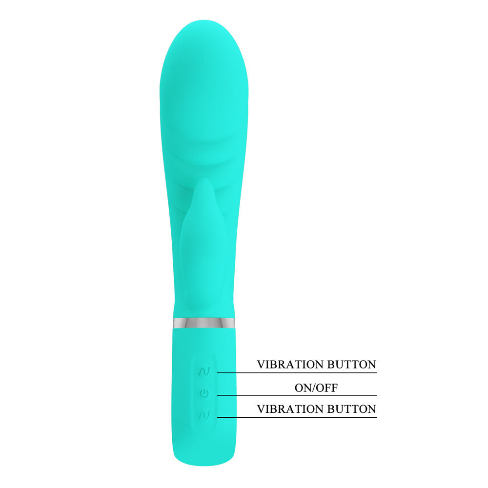 Party Up Edward Rabbit Vibe Teal 20 cm Rabbit Vibrator