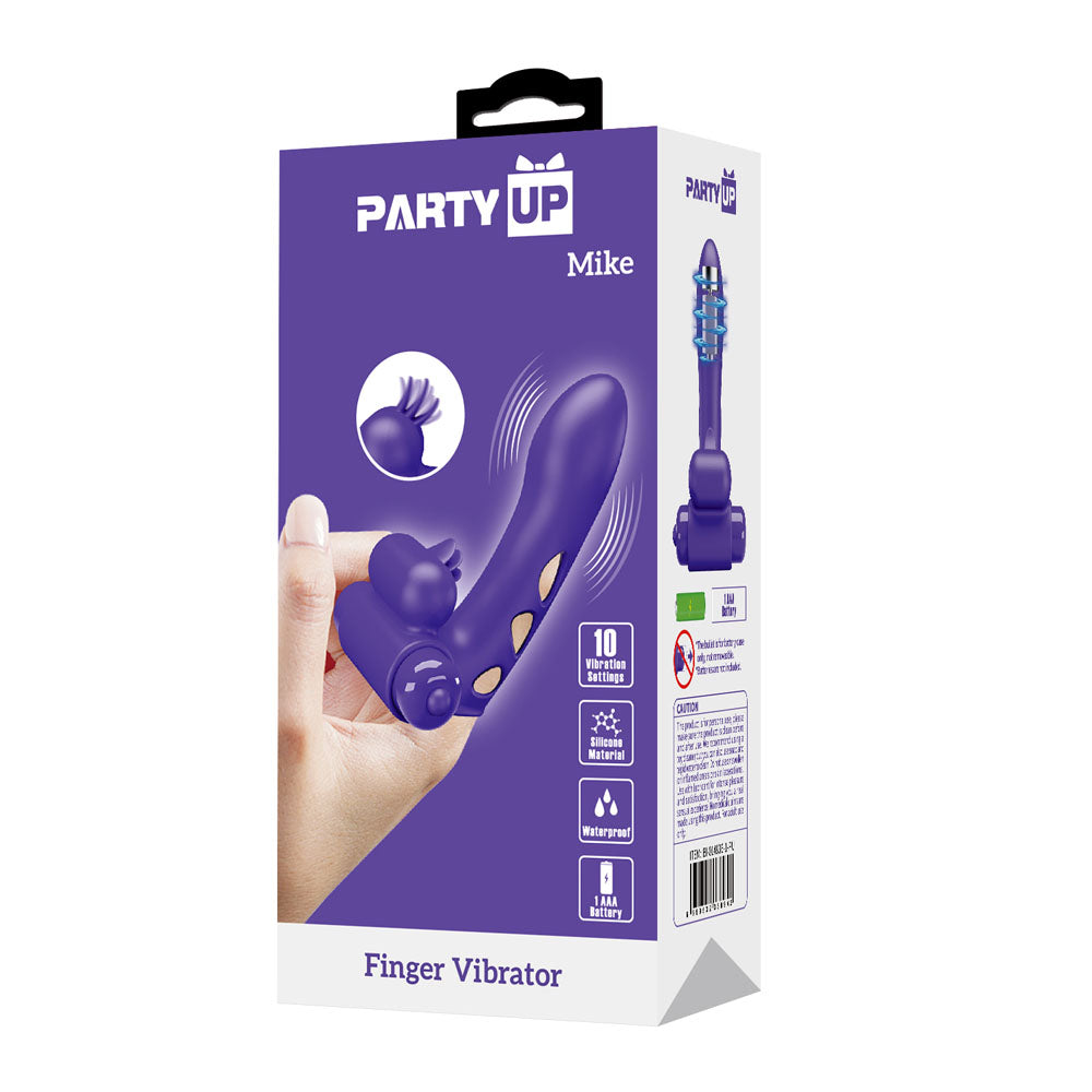 Party Up Mike Finger Vibe Vibrating Finger Vibrator for Intimate Pleasure