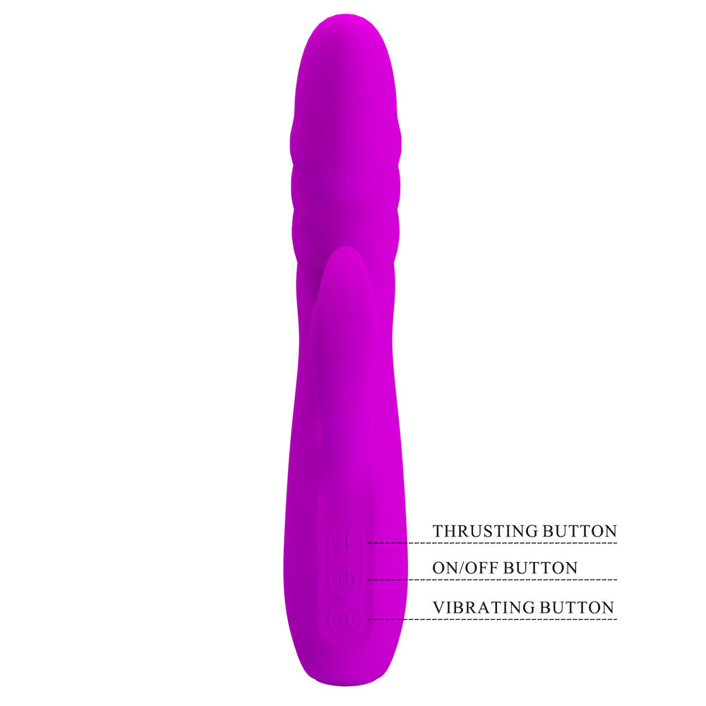 Party Up Bob Thrusting Vibe 25 cm Rabbit Vibrator