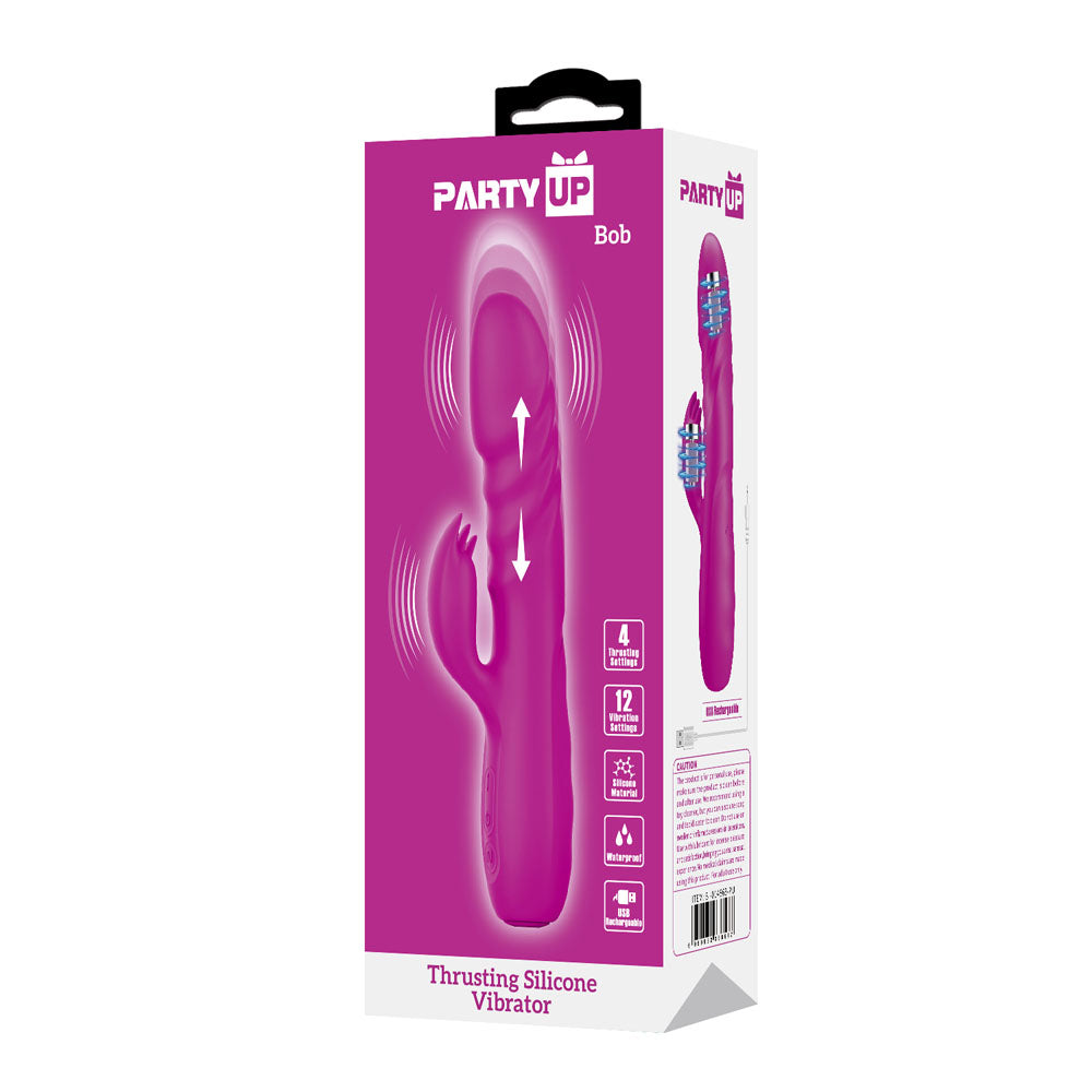 Party Up Bob Thrusting Vibe 25 cm Rabbit Vibrator