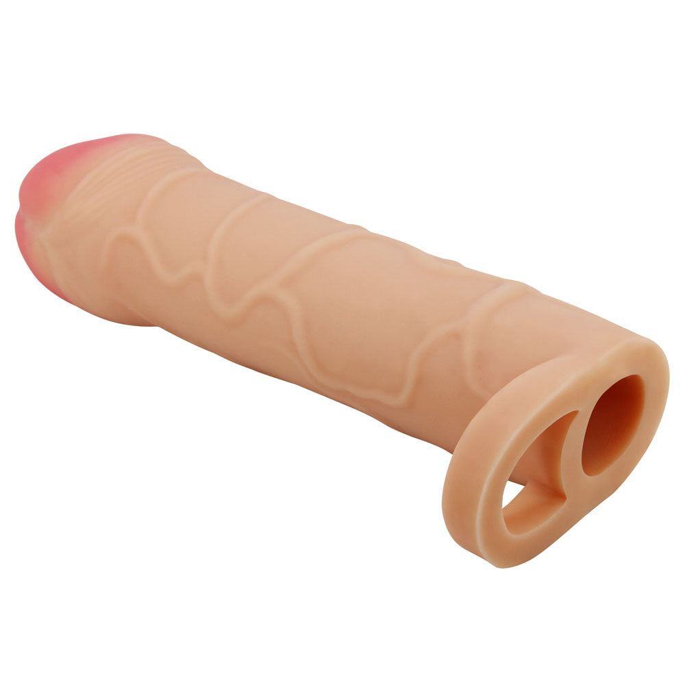 Party Up Owen (Black) – 1 Inch Extender Sleeve with Ball Strap Penis Sleeve