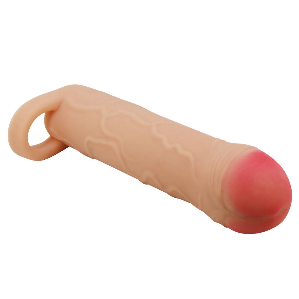 Party Up Owen (Black) – 1 Inch Extender Sleeve with Ball Strap Penis Sleeve