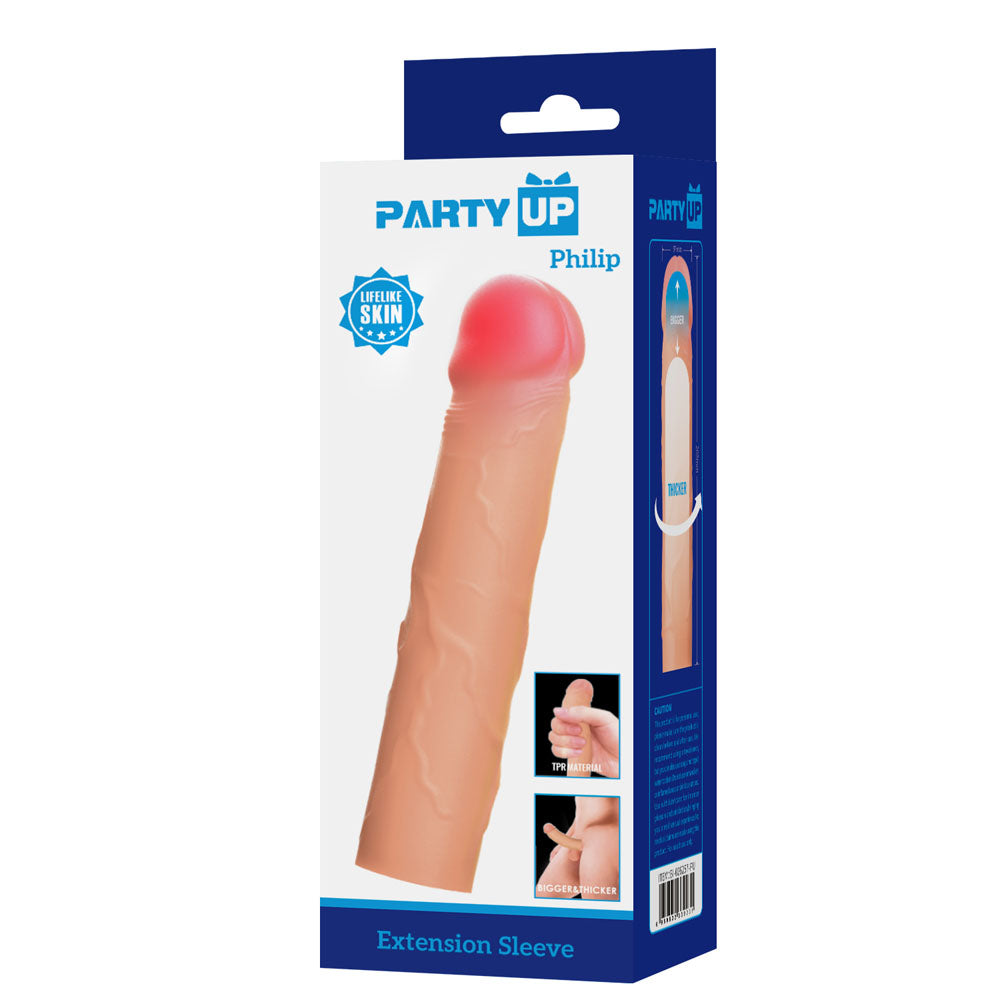 Party Up Philip 3 Inch Penis Extender Sleeve for Enhanced Intimate Experiences