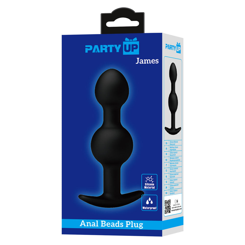 Party Up James Anal Bead Plug 10.4 Centimeter Beaded Butt Plug