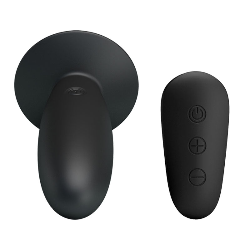 Pretty Love Mr. Play (Black) – Remote-Controlled Silicone Vibrating Anal Plug