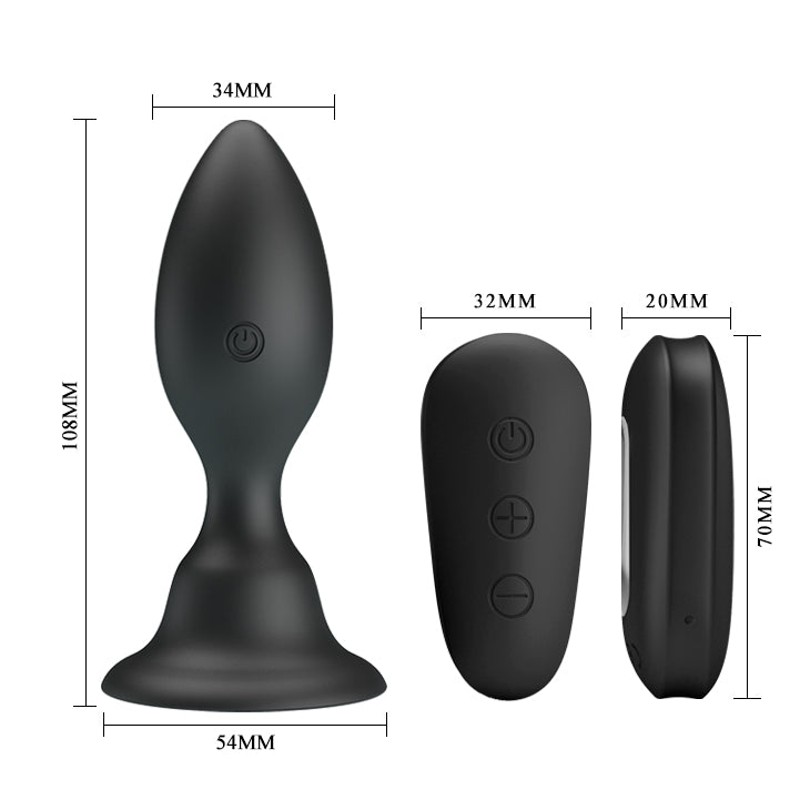 Mr Play Vibrating Anal Plug 10.8 cm Butt Plug with Remote Control