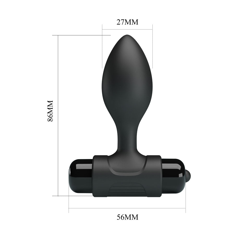 Party Up KEN (Black) – 8.6 cm Vibrating Butt Plug