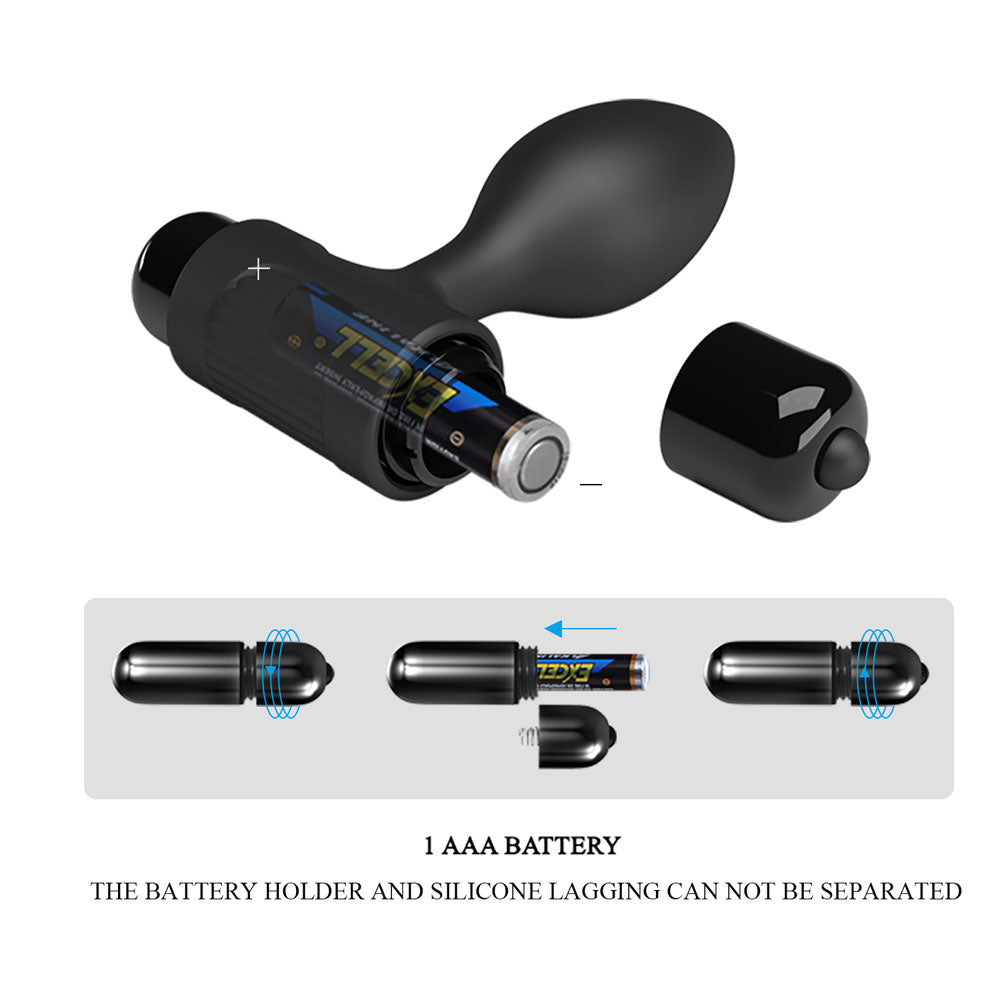 Party Up KEN (Black) – 8.6 cm Vibrating Butt Plug