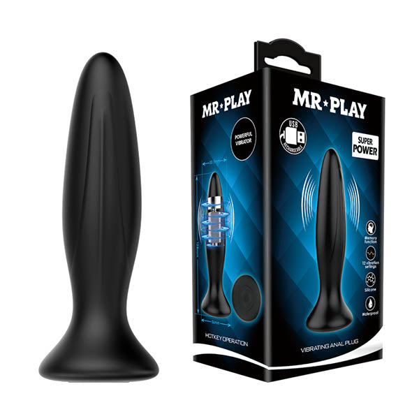 Mr. Play Vibrating Anal Plug – Ergonomic Design Butt Plug