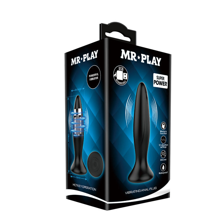 Mr. Play Vibrating Anal Plug – Ergonomic Design Butt Plug