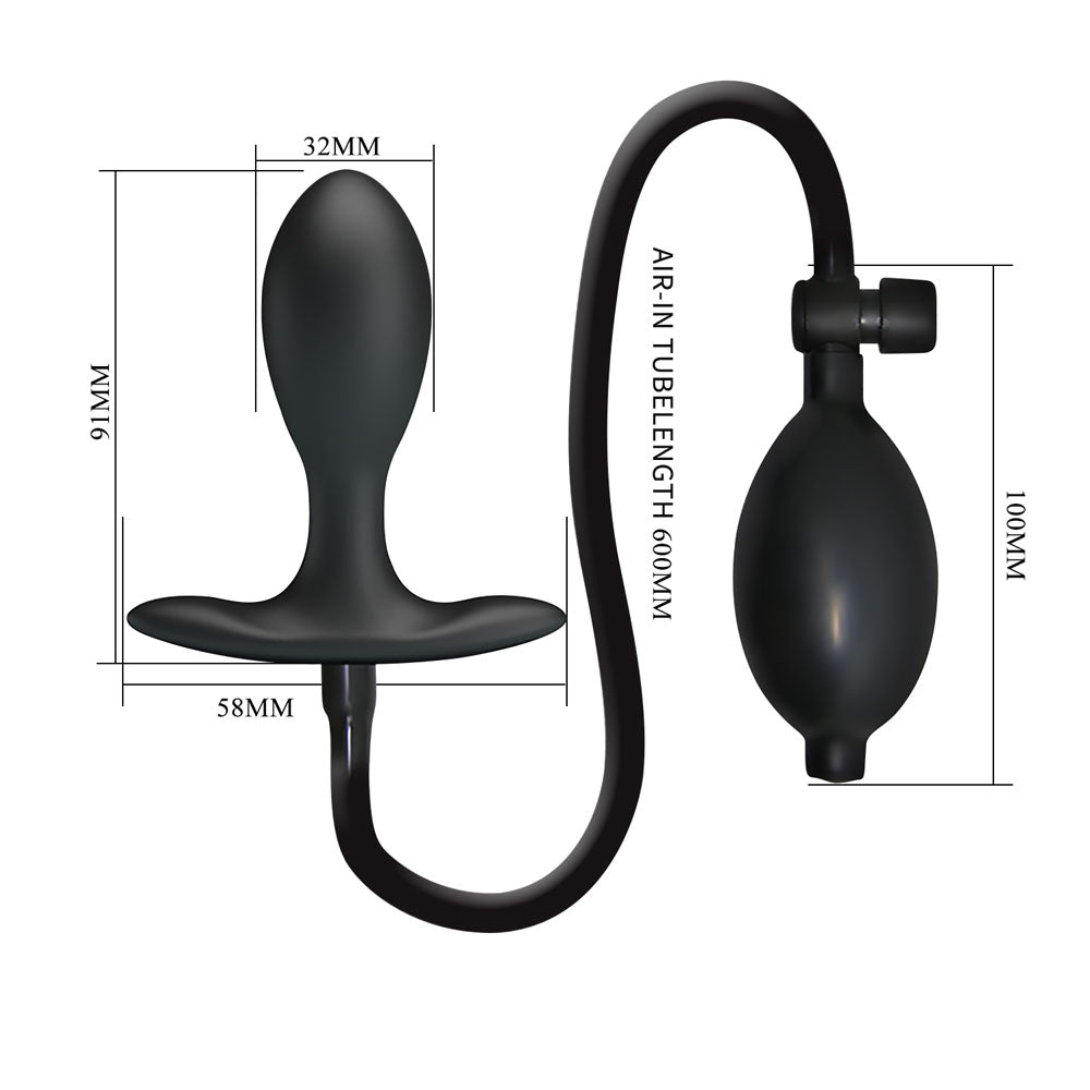 Party Up Kevin Inflatable Butt Plug – 9.1 cm Inflatable Butt Plug