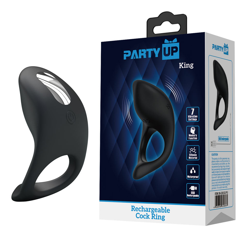 Party Up King – USB Rechargeable Silicone Cock Ring