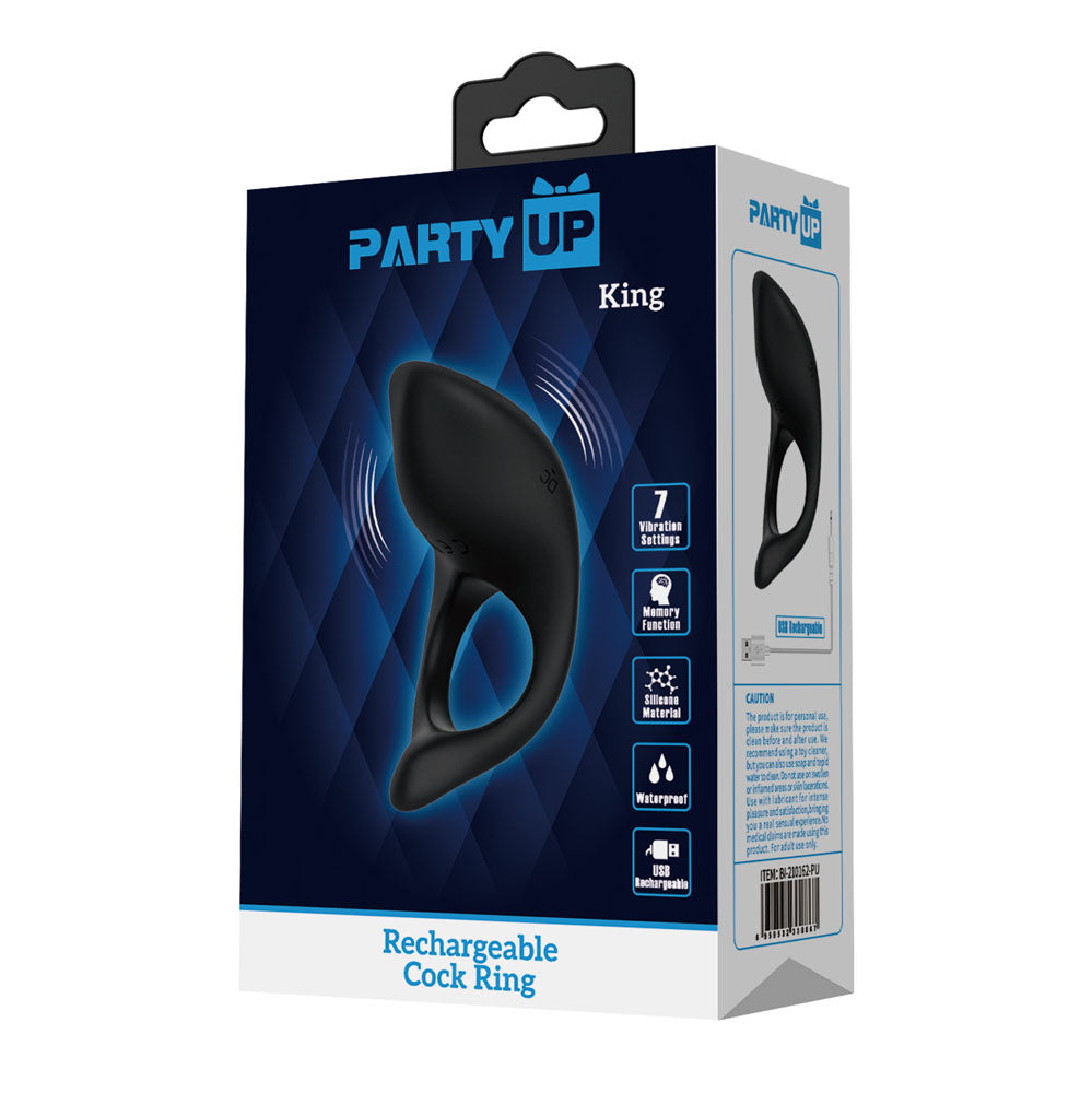 Party Up King – USB Rechargeable Silicone Cock Ring
