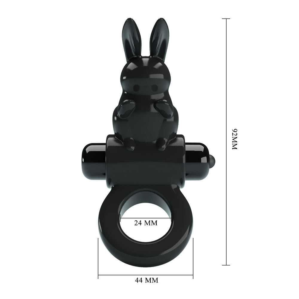 Party Up LEO (Black) – Vibrating Rabbit Cock Ring