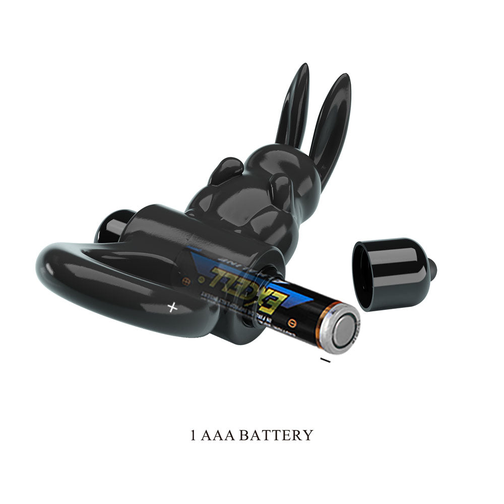 Party Up LEO (Black) – Vibrating Rabbit Cock Ring