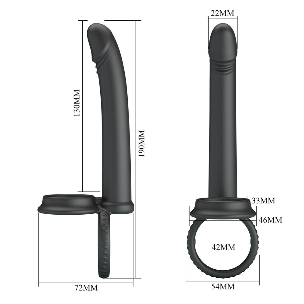 Party Up Martin Double Penetrator Cock and Ball Rings