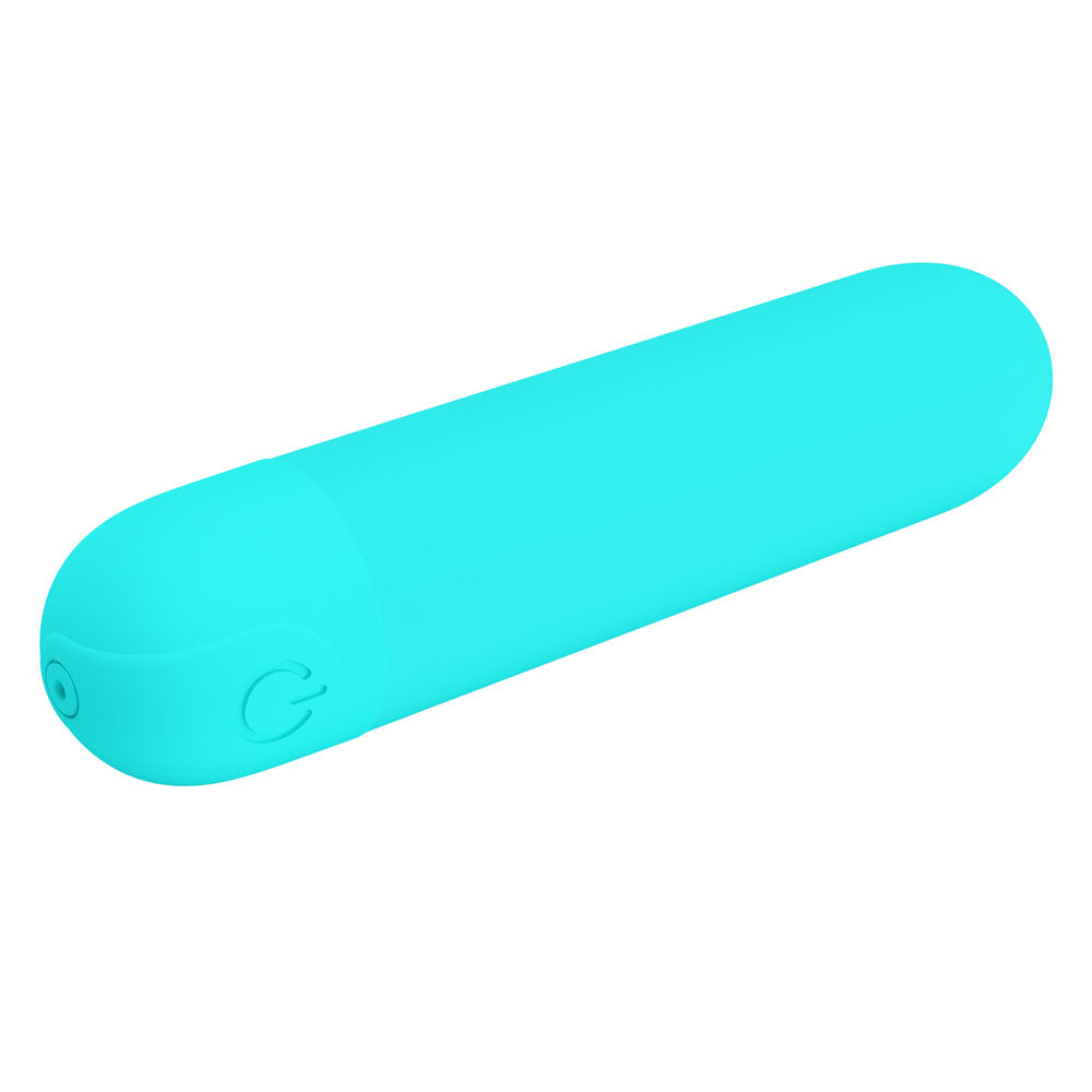 Party Up Harry Mini Bullet (Teal) – USB Rechargeable 8 cm Bullet Vibrator