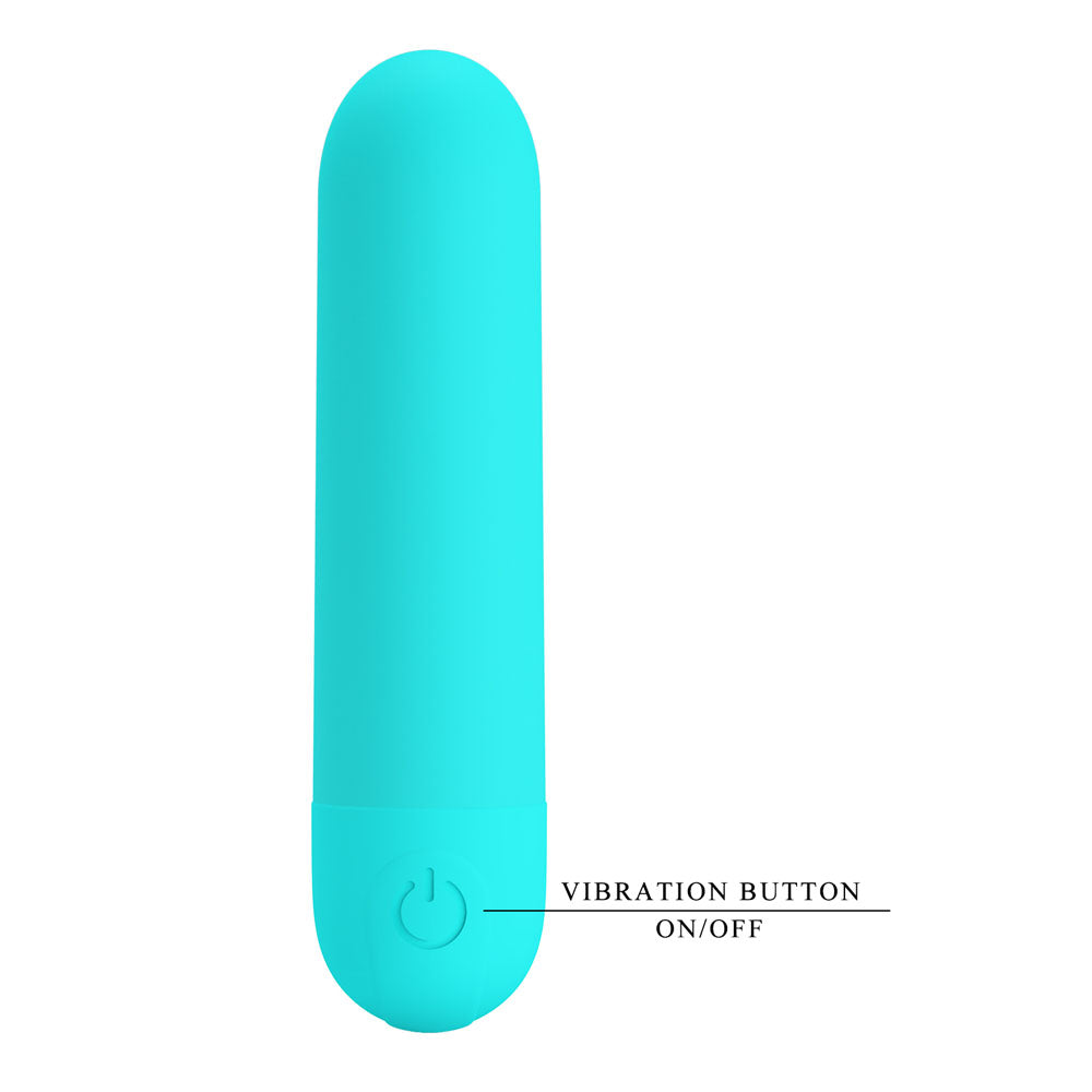Party Up Harry Mini Bullet (Teal) – USB Rechargeable 8 cm Bullet Vibrator
