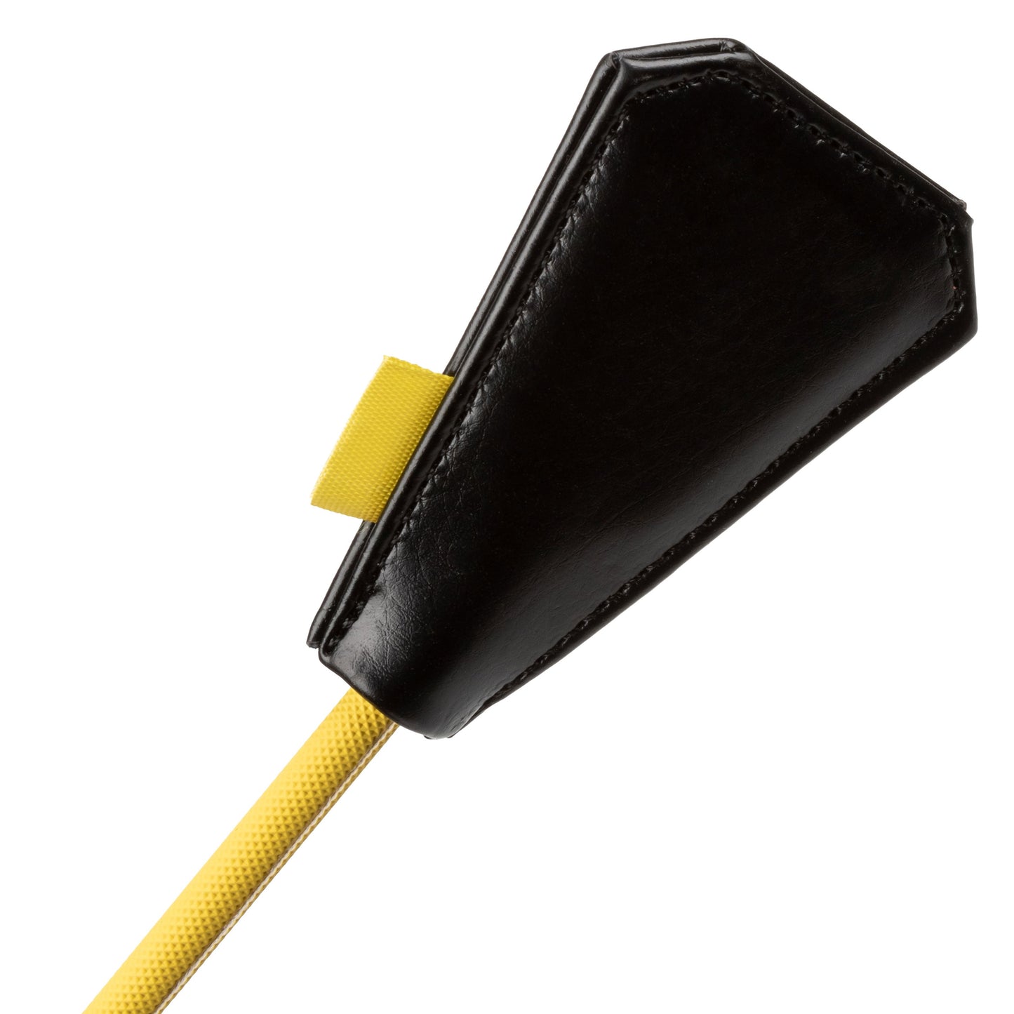 Boundless Feather Crop Black Faux Leather and Feather Tickler BDSM Dual Crop 15 Inch