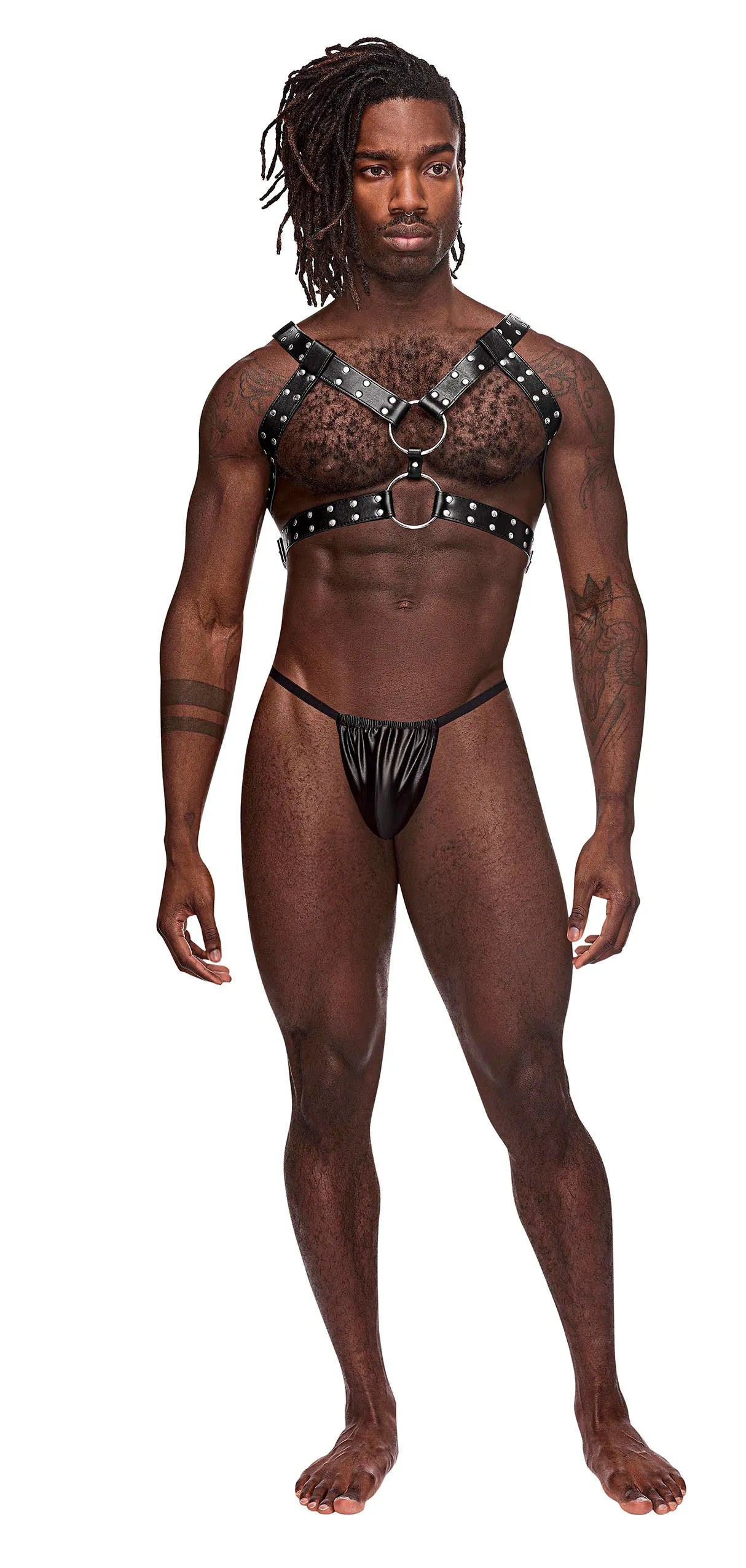 Gemini Leather Harness (Black) – Adjustable Leather Harness