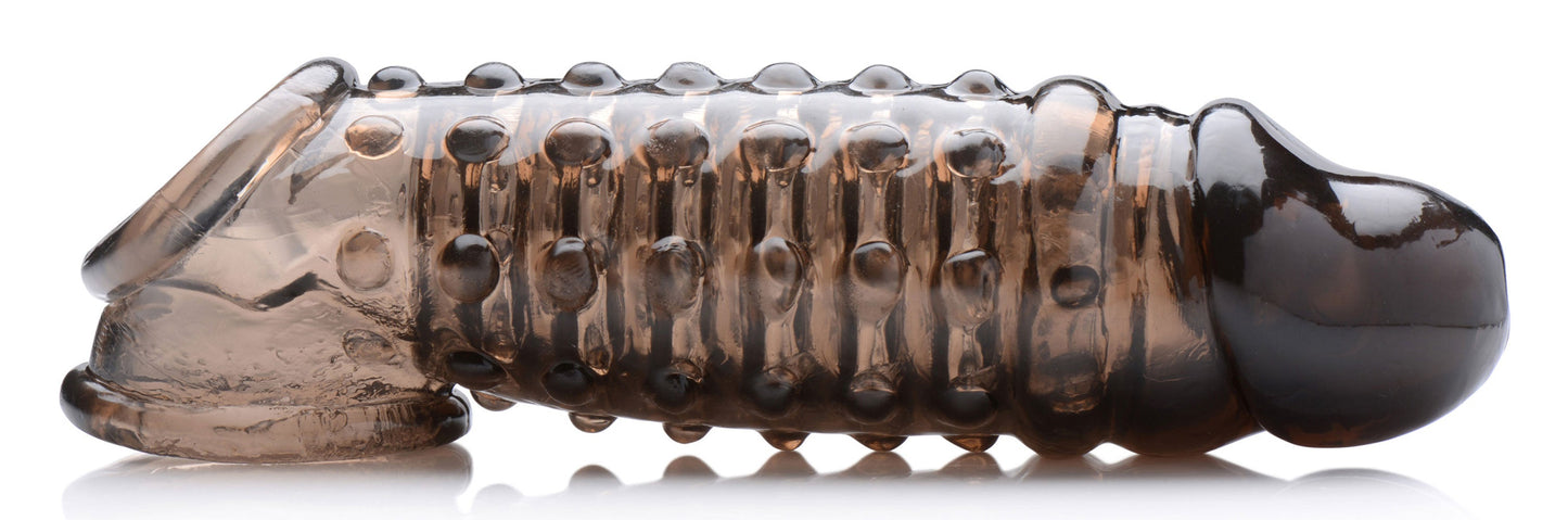 Penis Enhancer Sleeve 1.5in Smoke for Extra Length and Girth