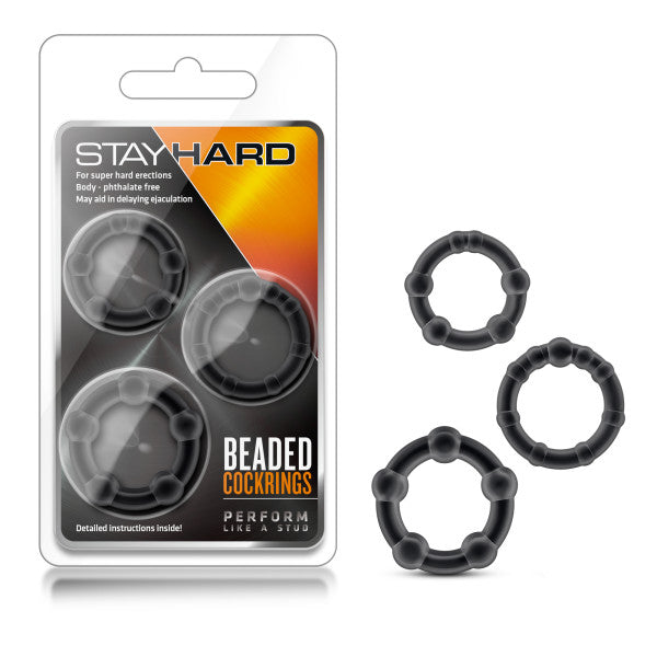 Stay Hard Beaded Cock Rings – Set of 3 Sizes Cock Rings