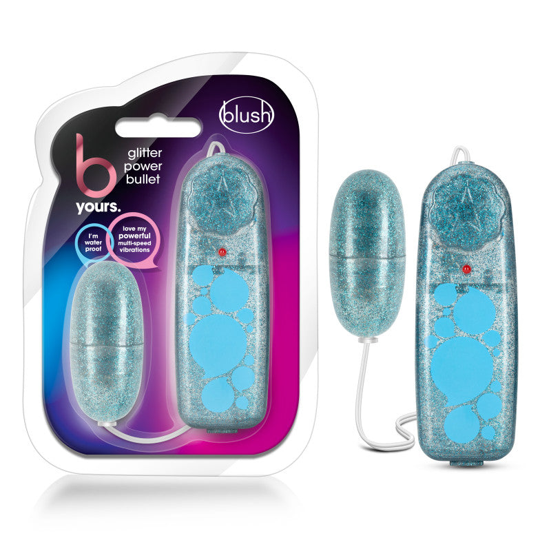 B Yours Glitter Power Bullet Blue 5.5 cm