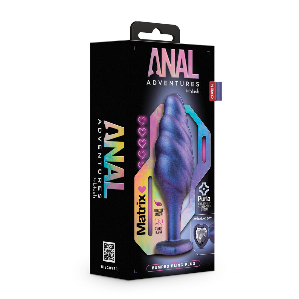 Anal Adventures Matrix Bumped Bling Butt Plug – Decorative Butt Plug