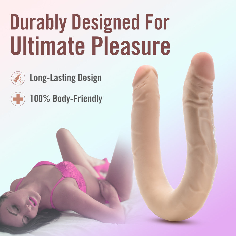 Dr Skin Plus 16.5 Inch Posable Double Dong 42 Centimeter Dual Ended Dildo