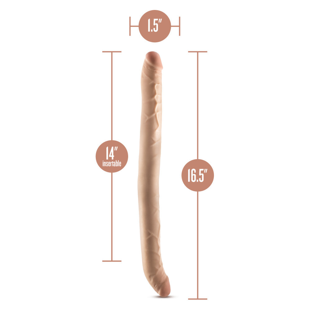 Dr Skin Plus 16.5 Inch Posable Double Dong 42 Centimeter Dual Ended Dildo