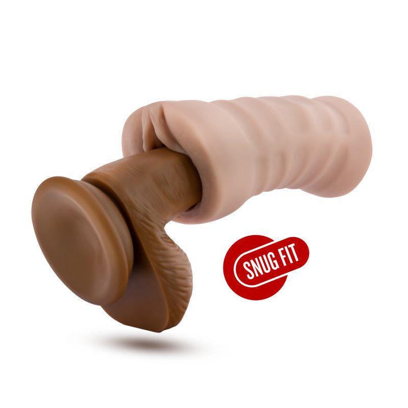 M For Men Rain Vanilla Realistic Vibrating Sleeve Toy