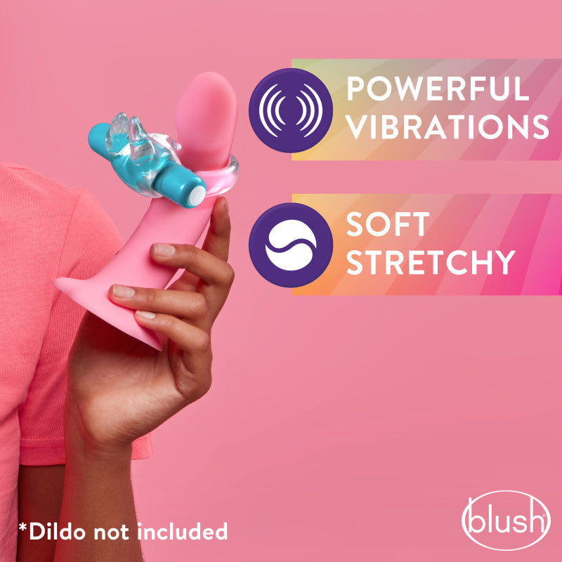 Play With Me Bull Vibrating Cock Ring Blue for Pleasure